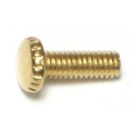 Midwest Fastener Thumb Screw, #8-32 Thread Size, Brass Steel, 1/2 in Lg, 20 PK 64661